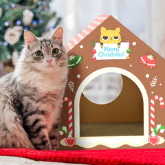 WESTERN HOME gingerbread-cat-house-arch-entry invites peekaboo play for curious cats
