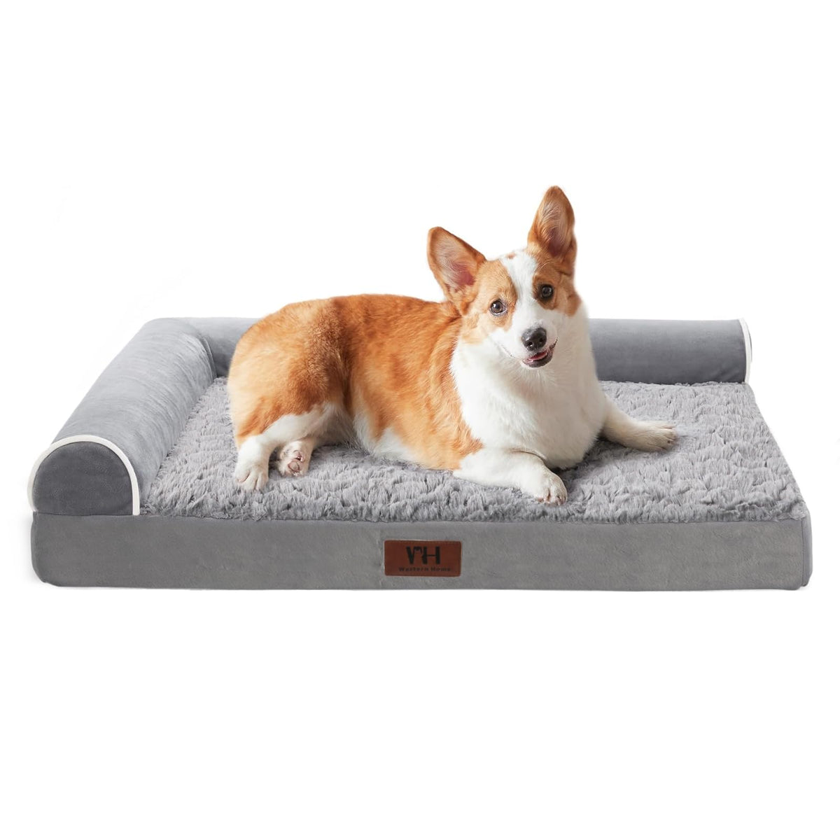 WESTERN HOME orthopedic dog bed with egg-foam cushioning for joint support.