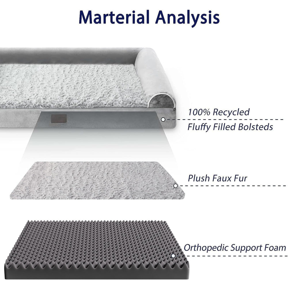 Western Home orthopedic dog bed removable cover visualization emphasizing machine-wash cleaning.