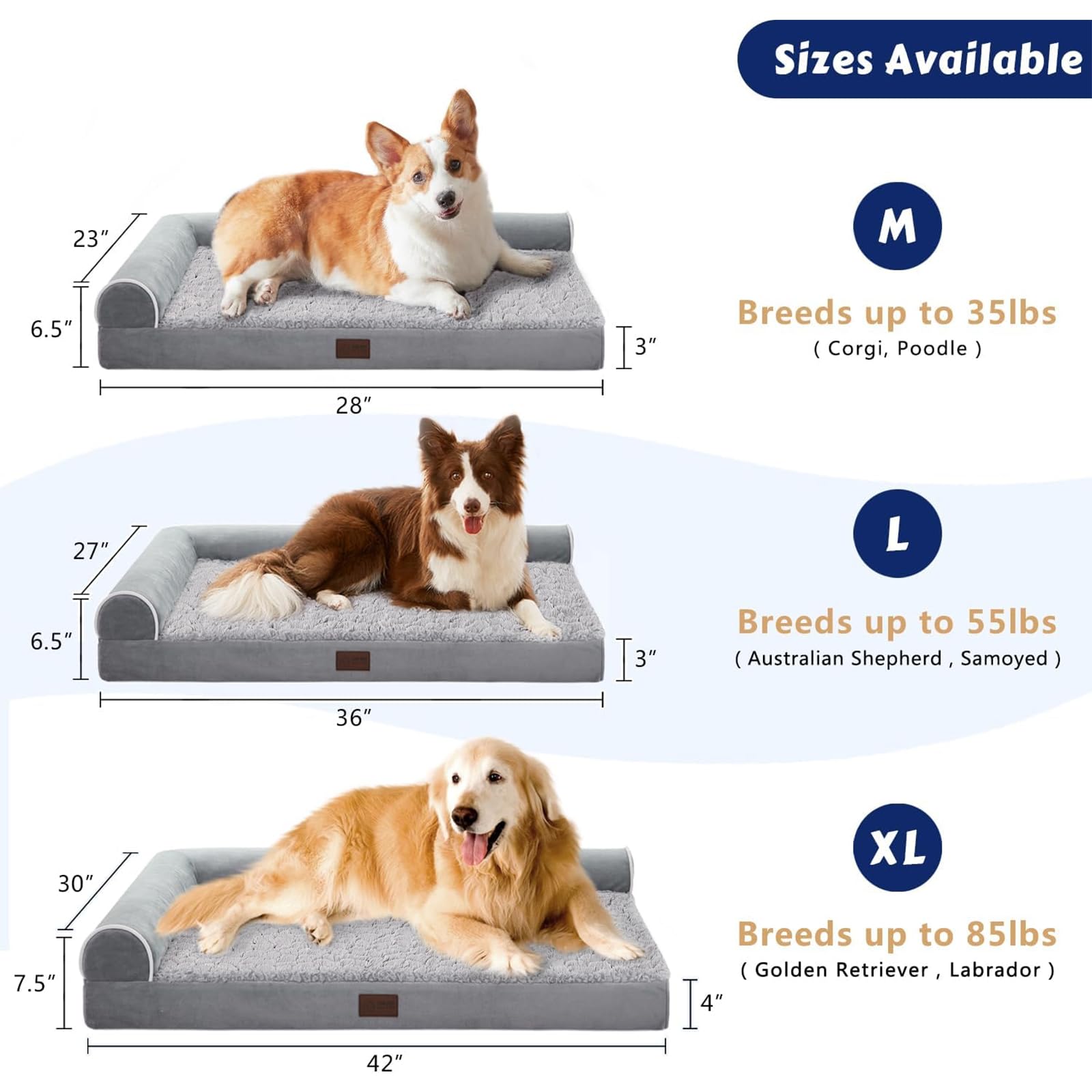 WESTERN HOME bed interior featuring waterproof lining to stay clean.