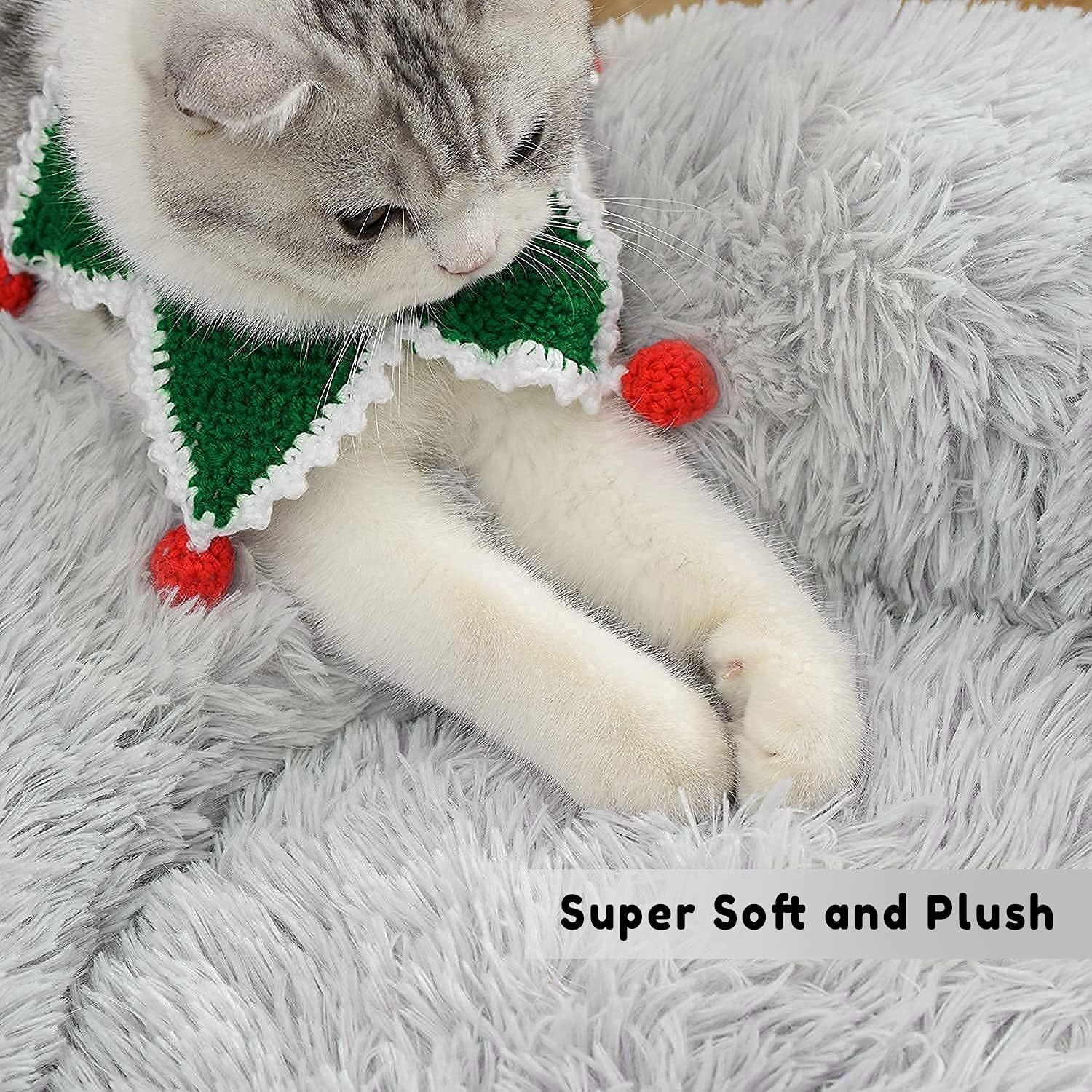 WESTERN HOME WH Calming Bed anti-slip bottom keeps pets steady.