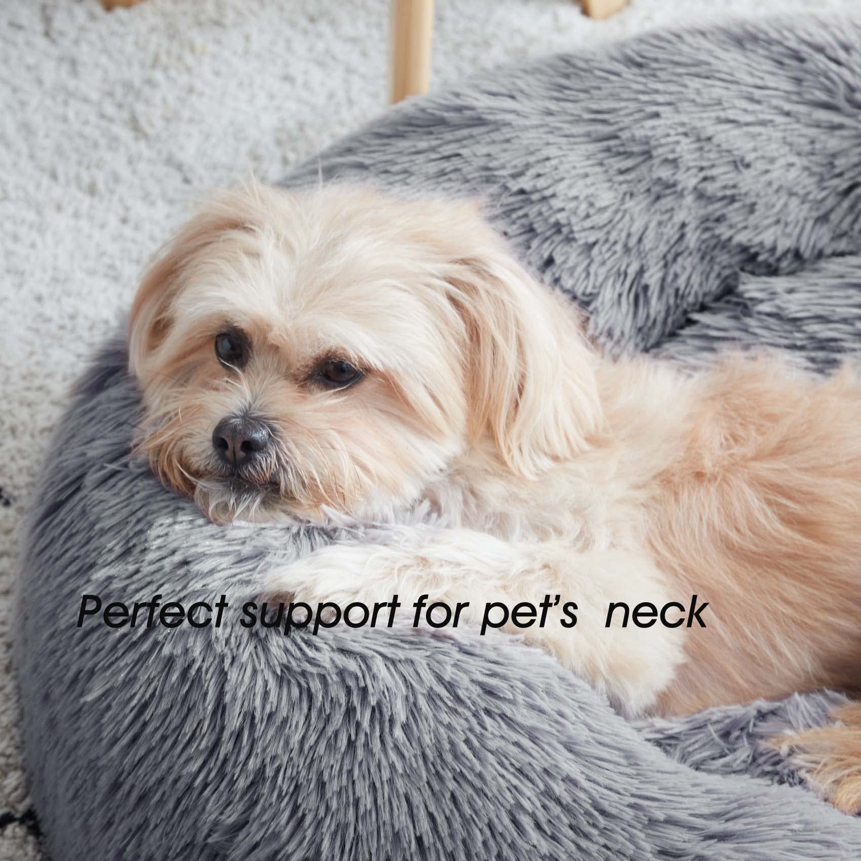 WESTERN HOME WH calming bed round design ideal for curling pets