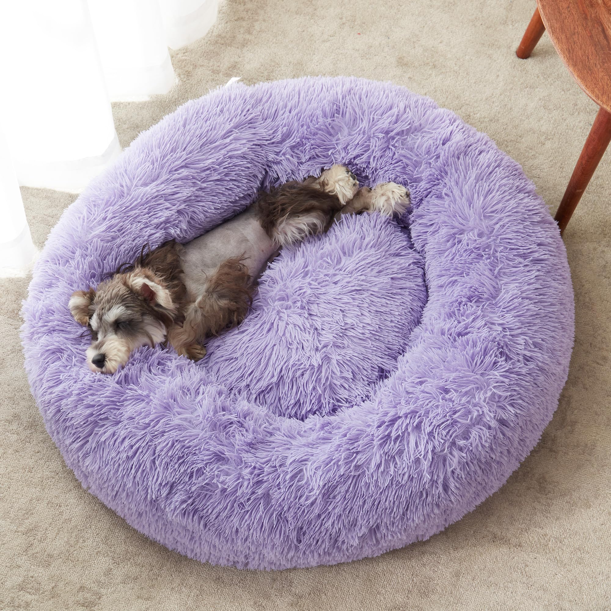 WESTERN HOME WH donut bed round design for curled-up comfort and secure sleep