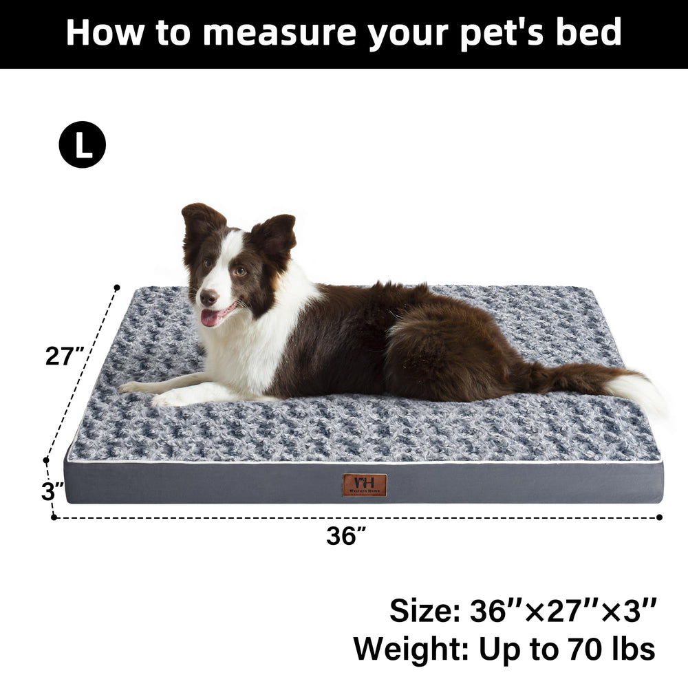 WESTERN HOME WH large-dog-bed-use-scenarios suits crates, cars, and living spaces