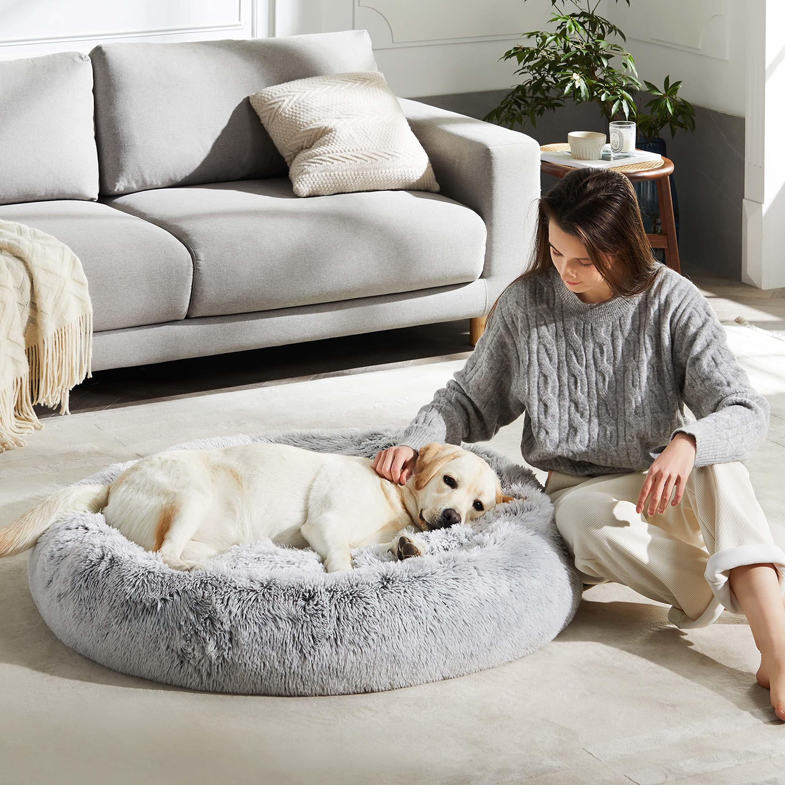 WESTERN HOME WH soft faux fur closeup highlights plush texture for nap-worthy coziness.
