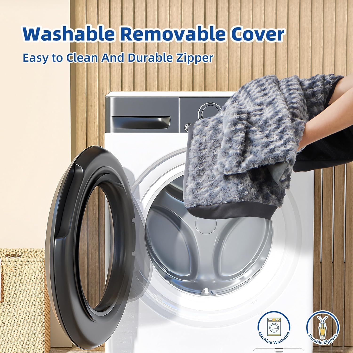 WESTERN HOME WH XL dog bed removable cover for easy machine washing