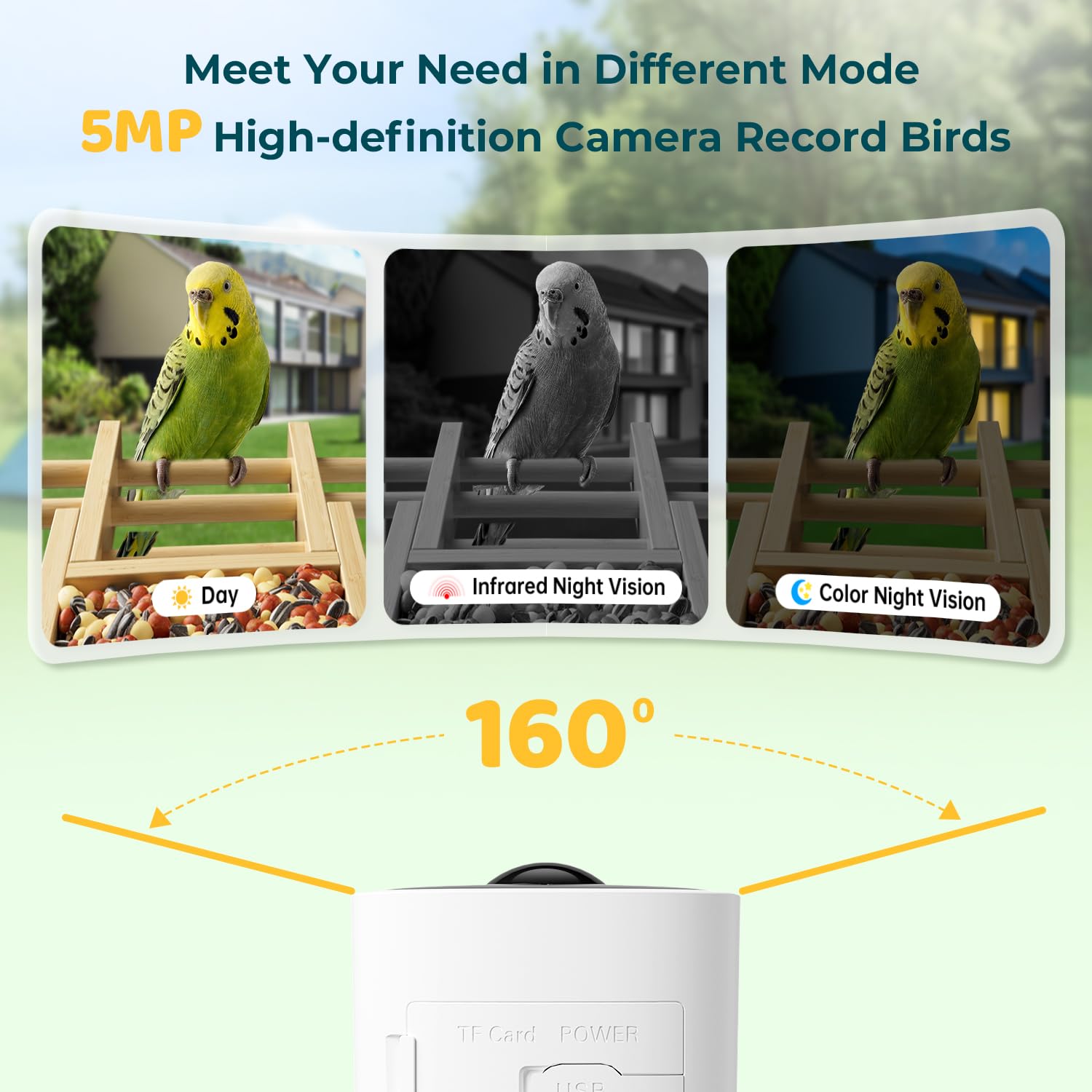 WESTHEY night vision view provides clear 2.5K footage in low light.