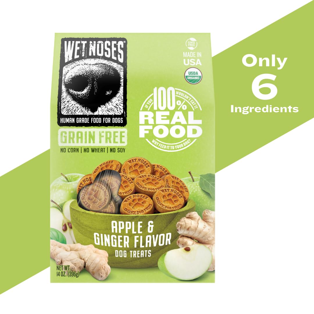 Wet Noses Apple Ginger treats in a bowl ready for training rewards.