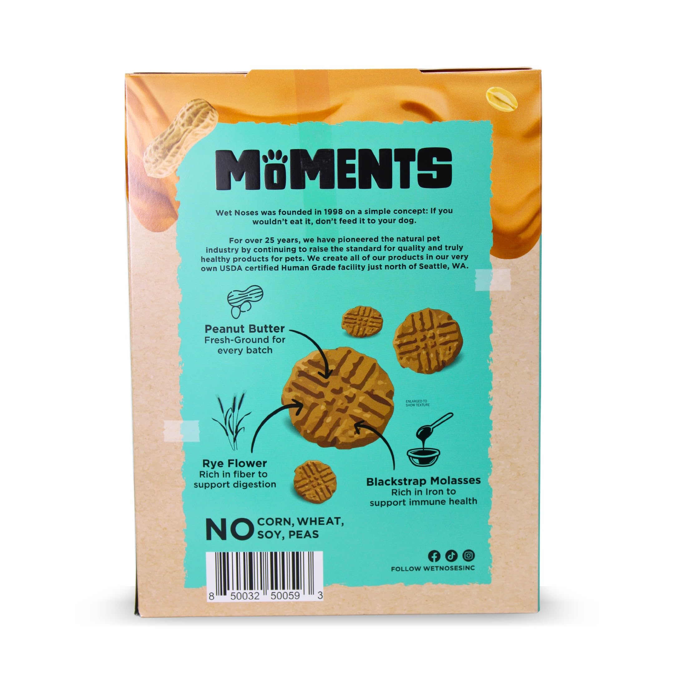 Wet Noses Moments dog enjoying a crunchy treat during training