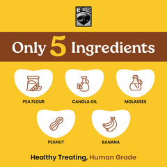 Wet Noses bag back label shows non-GMO ingredients and USA-made quality.