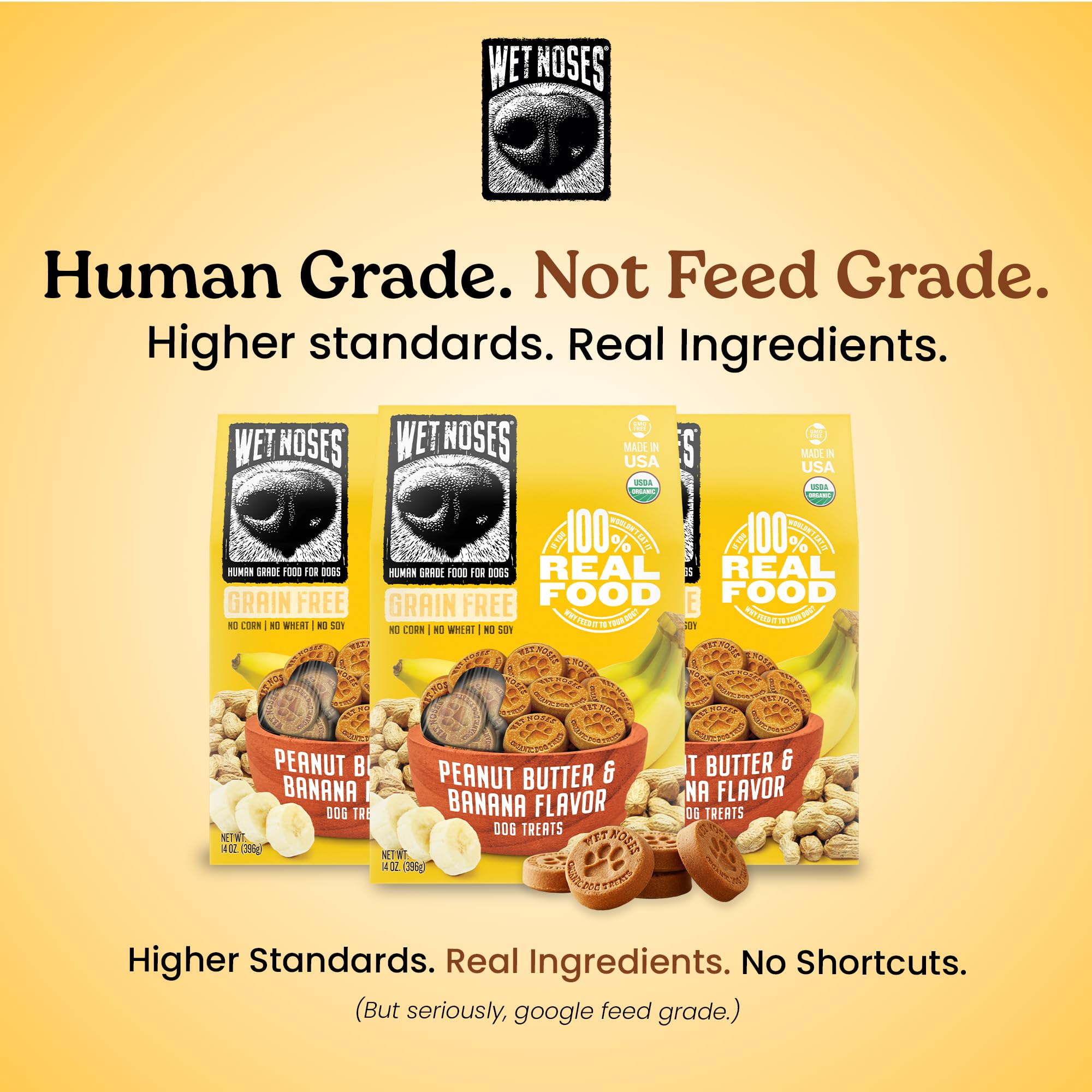 Wet Noses 2-pack 14oz bag—convenient, shareable snacks.