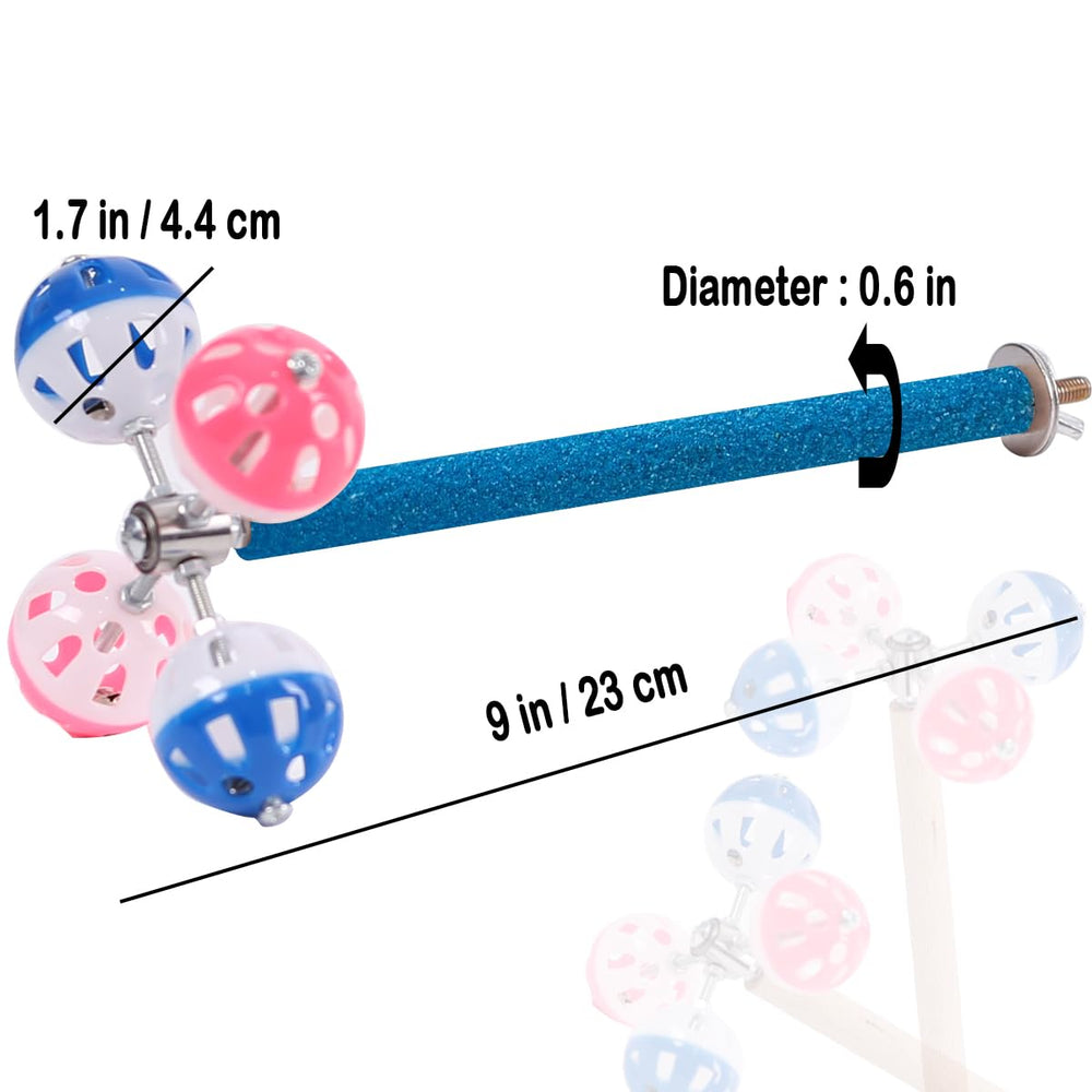 WEVONIGU bird perch with washers enables tool-free mounting on standard cages