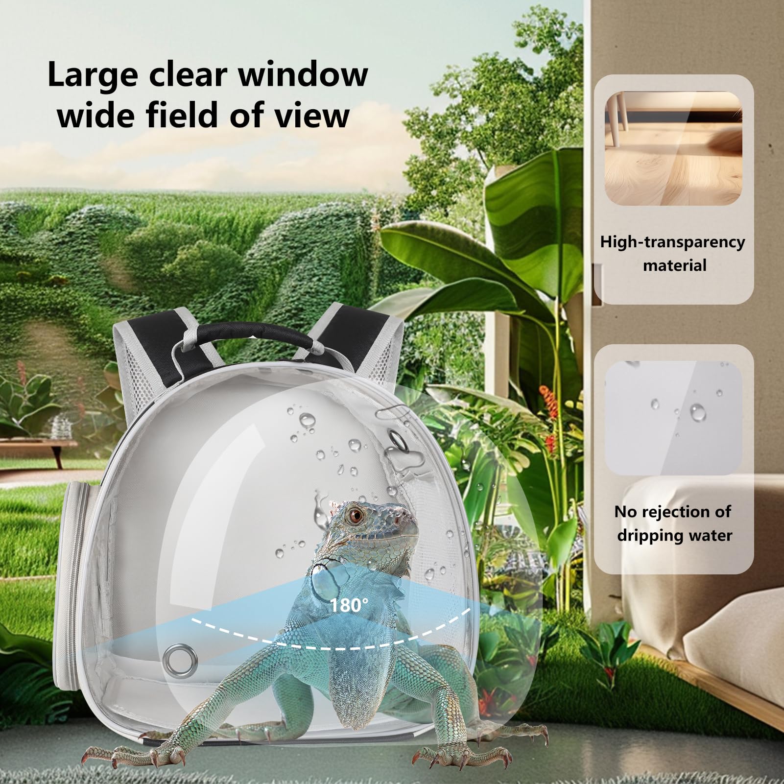 WEVONIGU bubble window with multiple vents for airflow