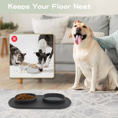 WEYOVGO bone-shaped silicone base prevents tipping during meals