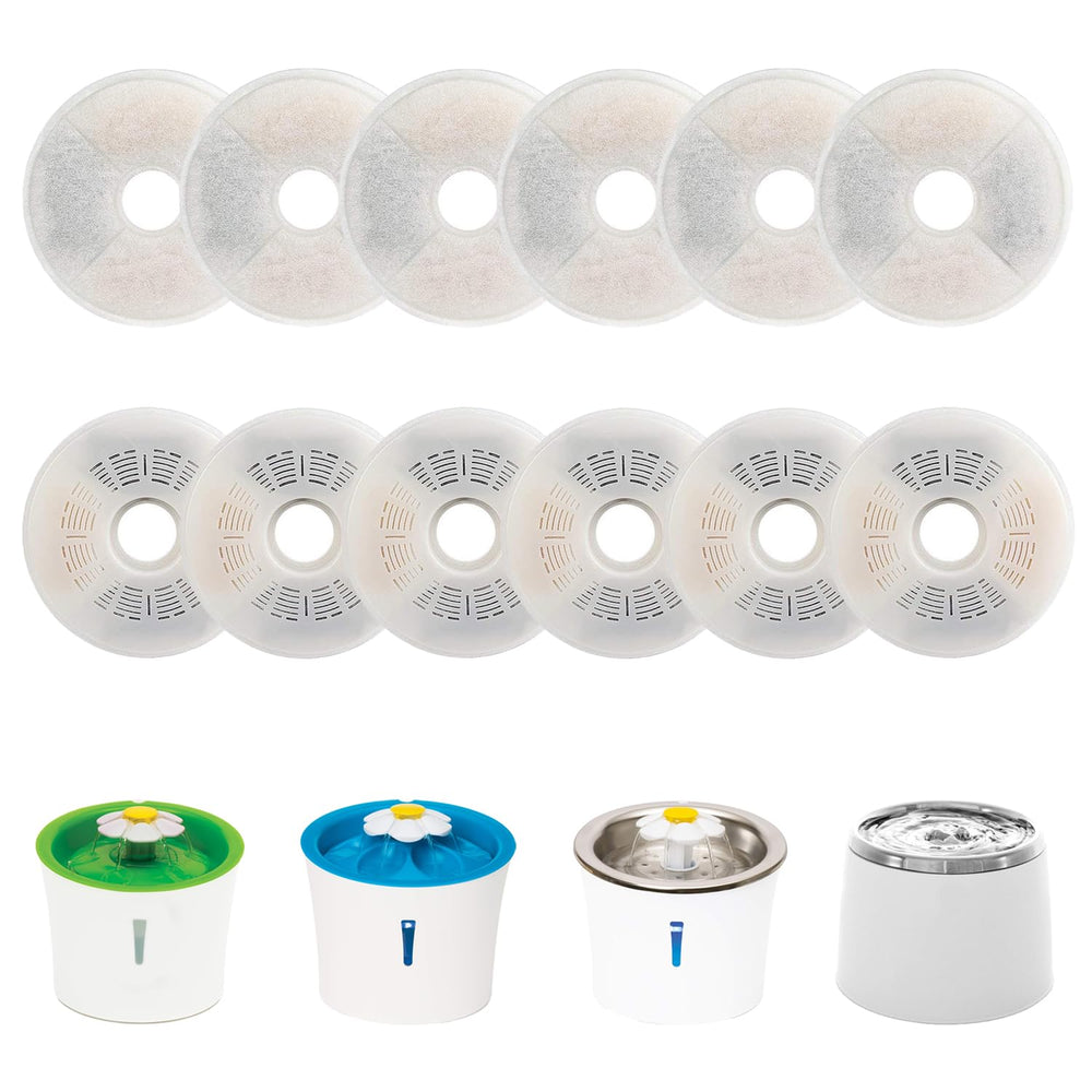 WEZEBEL 12-pack Catit filter pack for convenient fountain maintenance.