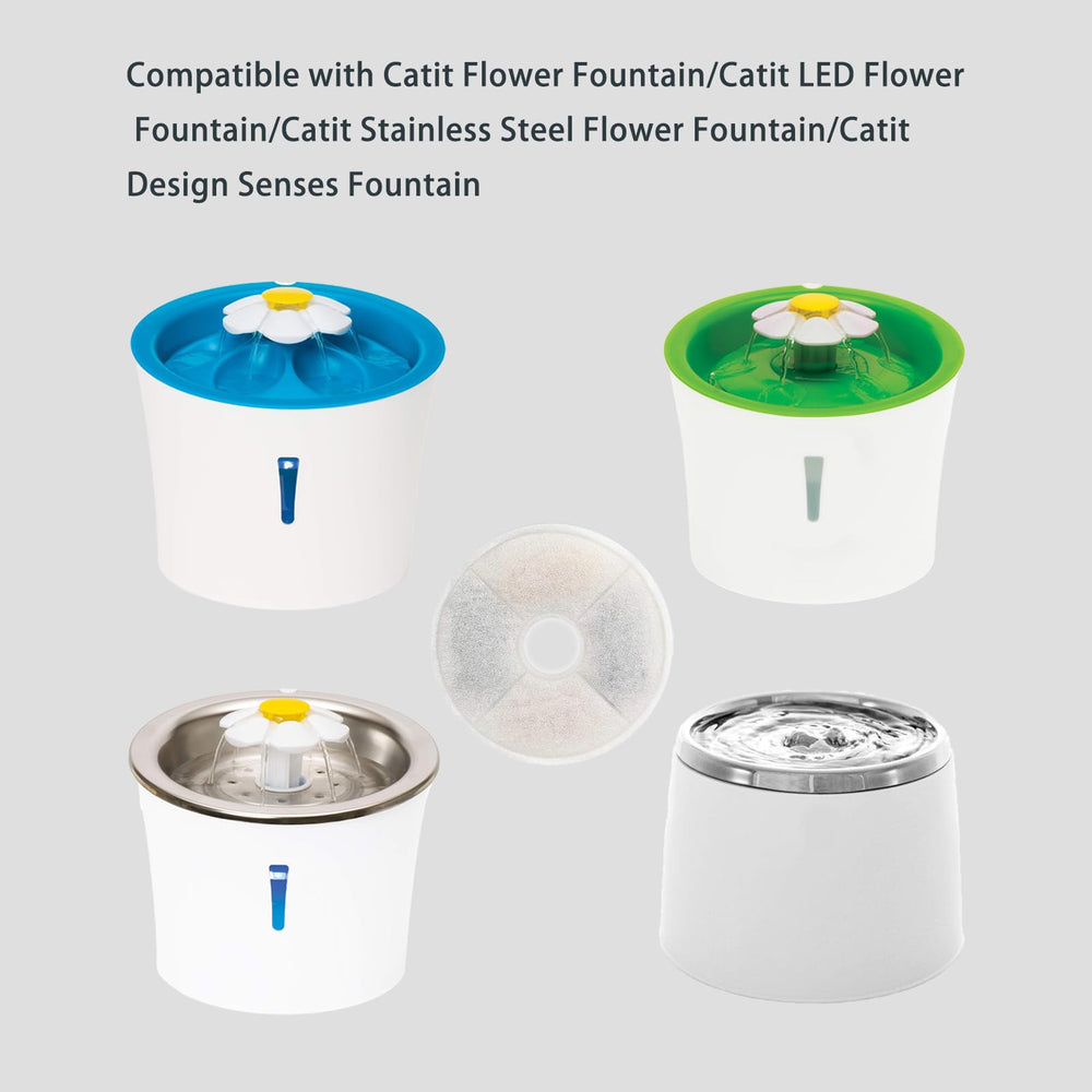 WEZEBEL Catit Flower Fountain filters fit popular cat fountains.