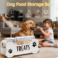 WGFKVAS dog treat storage 3 jars on rack display