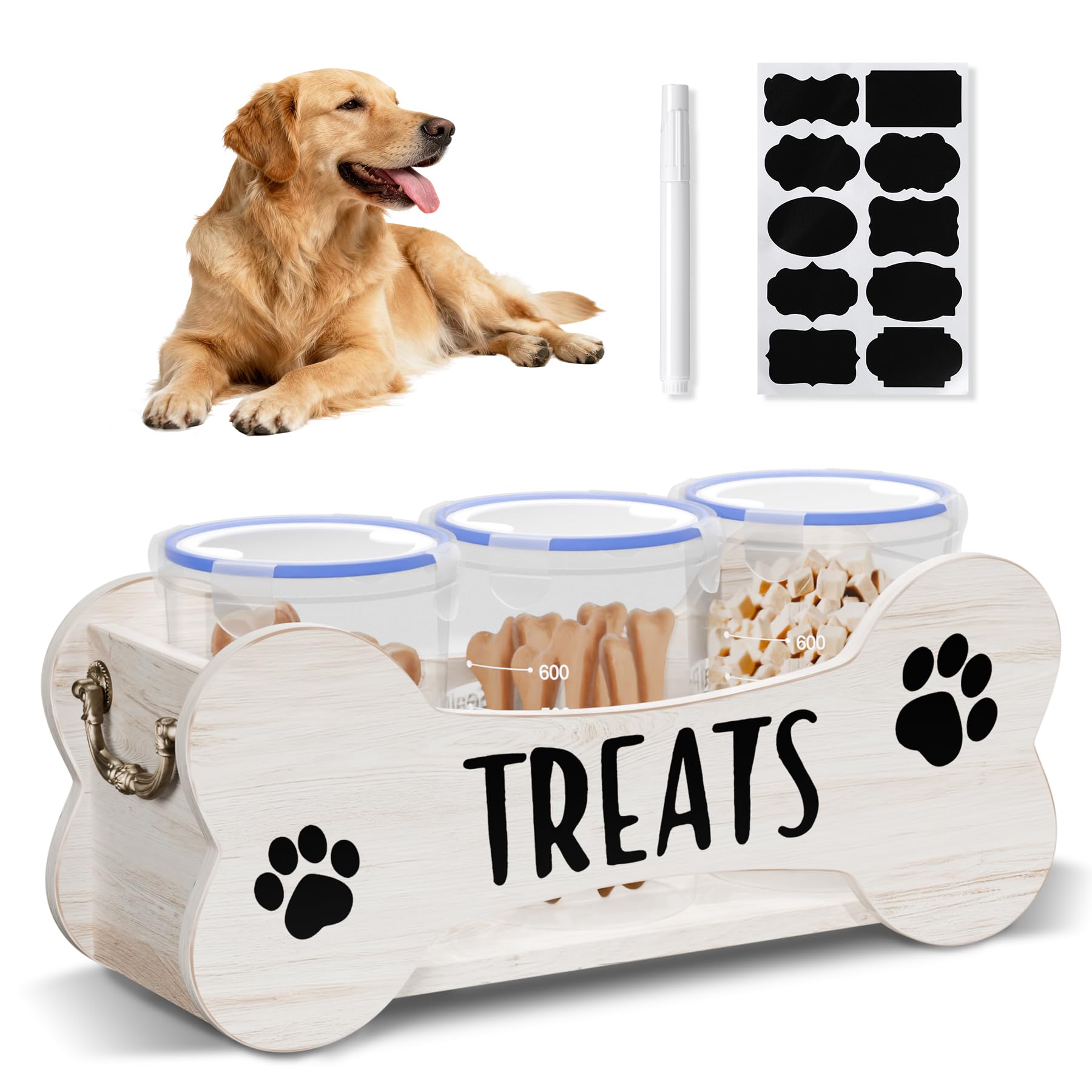 WGFKVAS dog treat storage overview showing organized setup