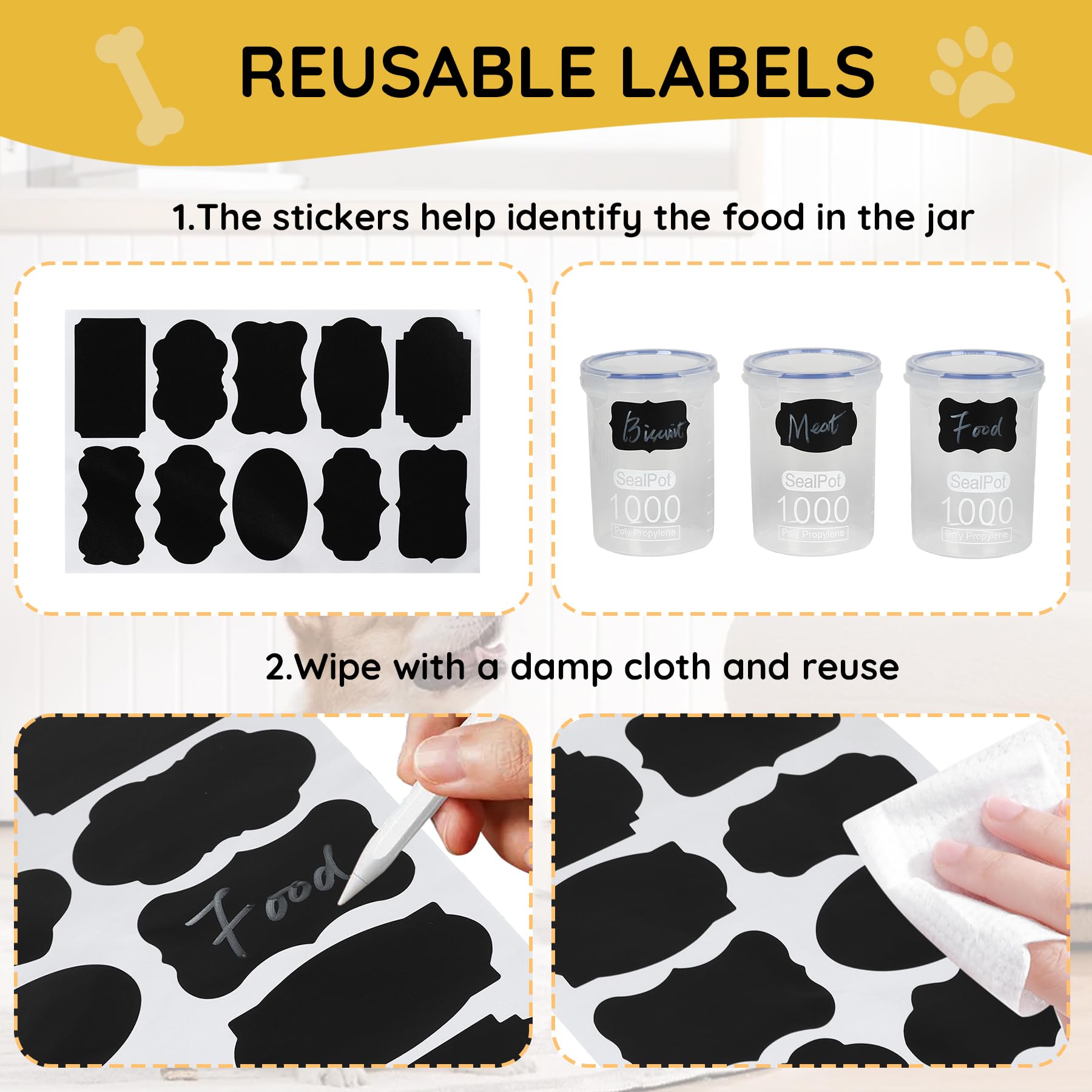 WGFKVAS treats in jars demonstrating organized storage