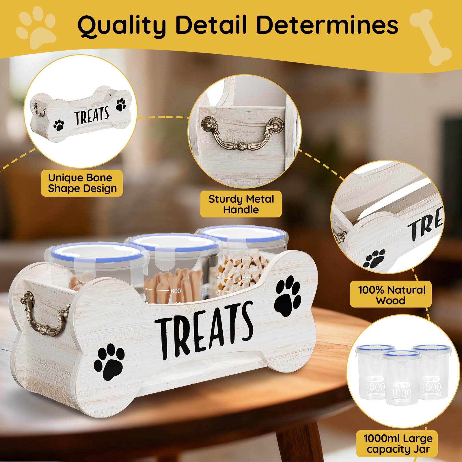 WGFKVAS wooden rack with metal handles for portability