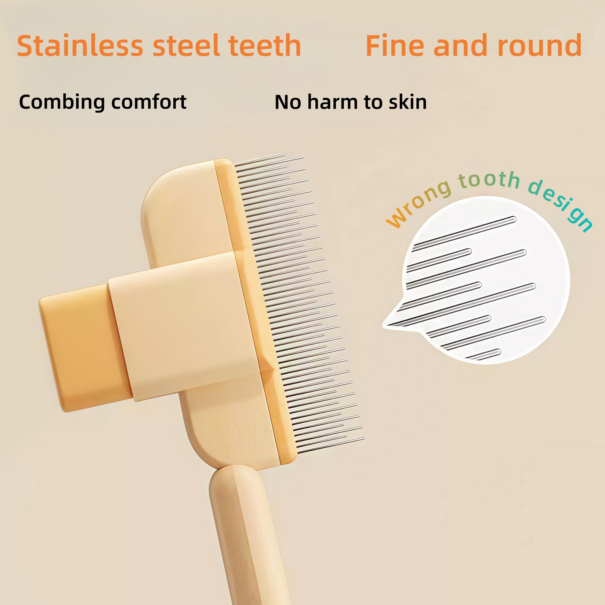 WGICPBZ Zen Brush durable stainless-steel teeth for long-lasting use