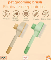 WGICPBZ Zen Brush yellow teeth close-up for easy shedding control