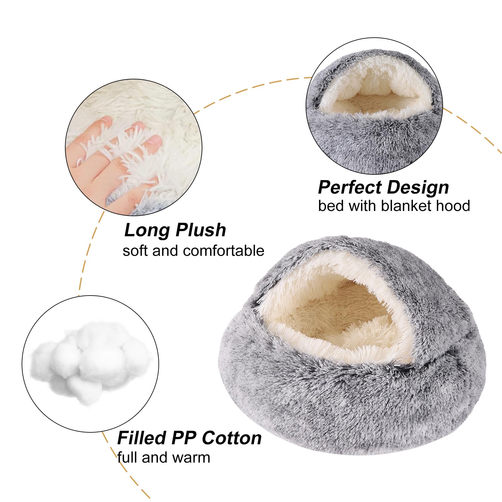 WgoogW small-size bed suitable for pets up to 4 pounds