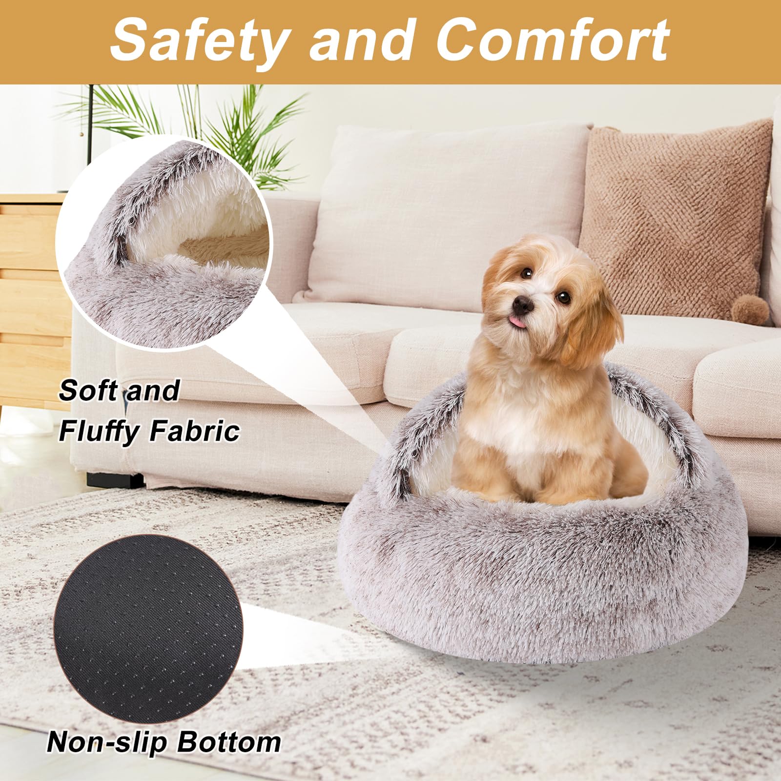 WgoogW machine washable dog bed for easy cleanup.