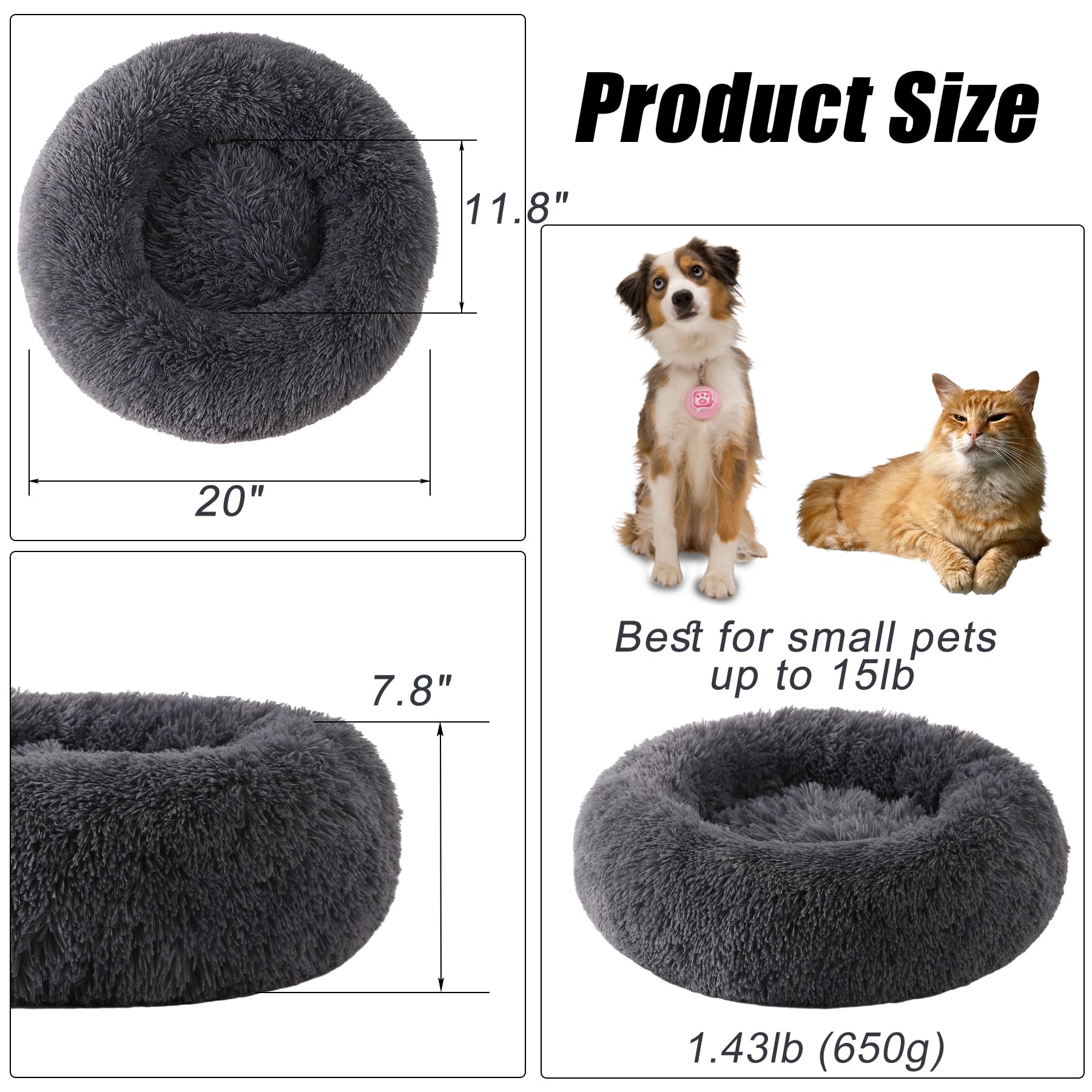 WgoogW machine-washable donut bed ready for easy cleaning.