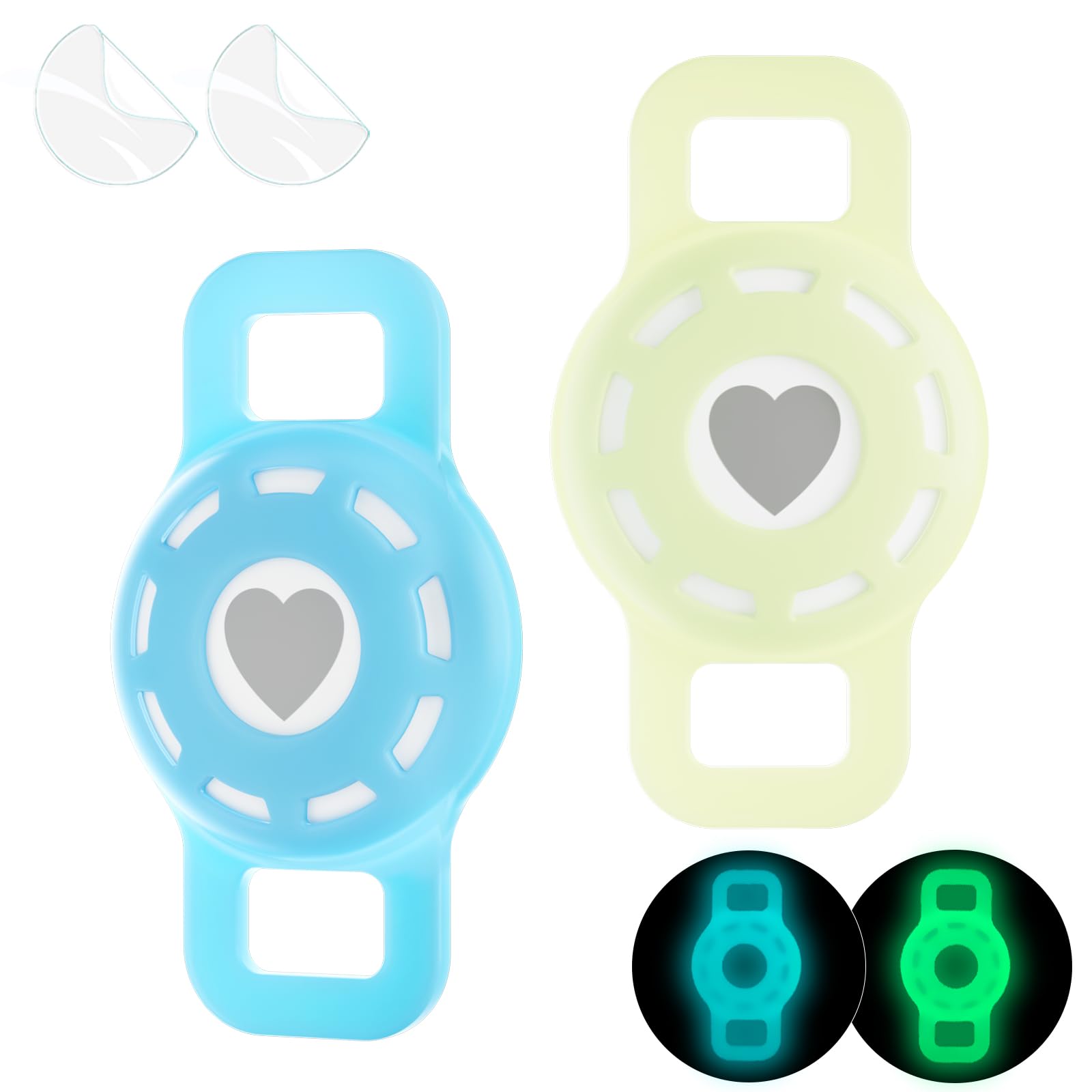 WHALEZON Airtag holder closeup on a cat collar for a secure fit.