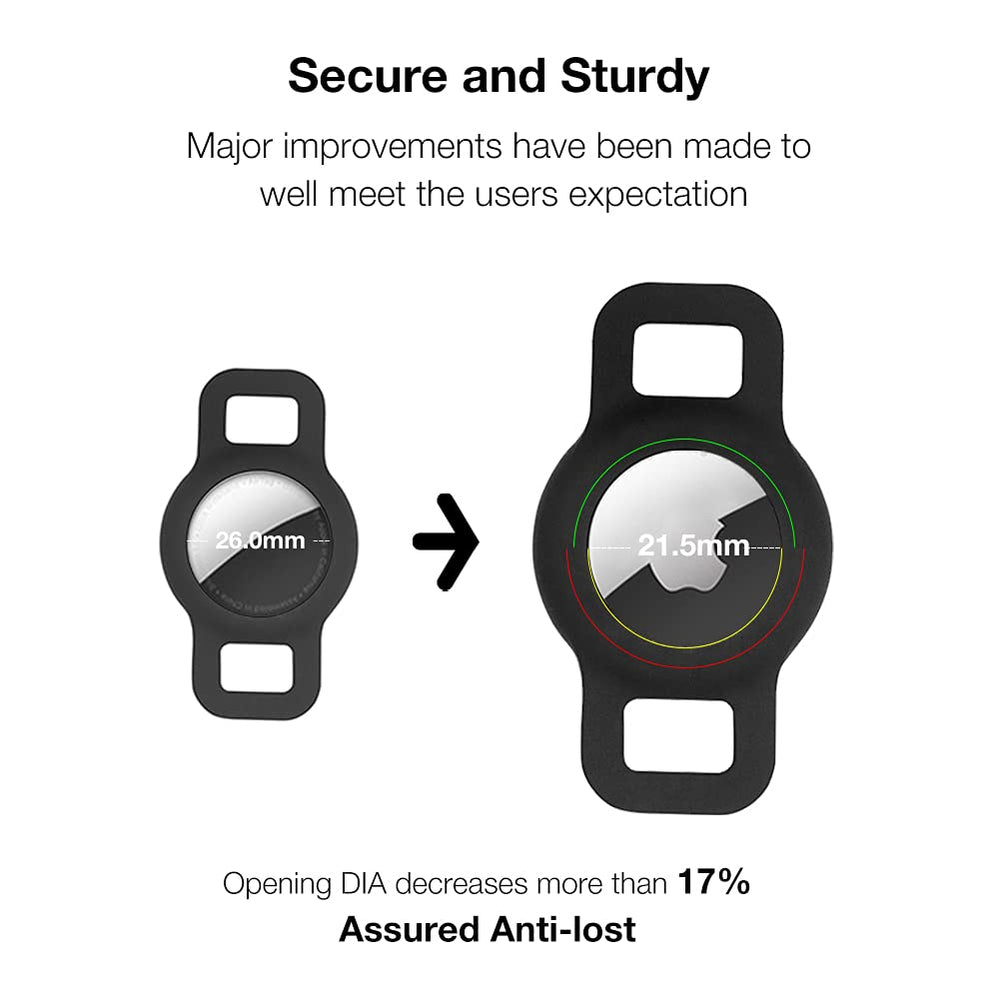 WHALEZON durable silicone Airtag holder provides protective, shock-resistant coverage.