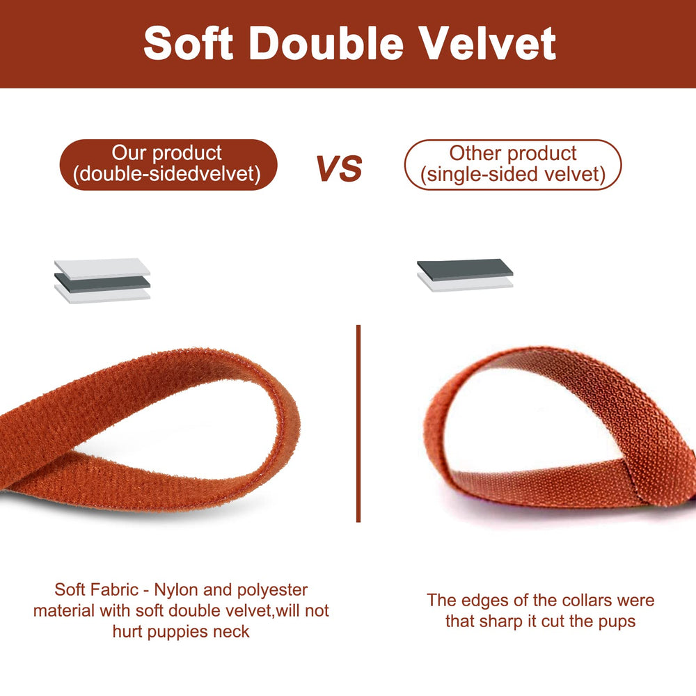 Whaline puppy whelping collars color swatch highlights vibrant hues to differentiate each newborn.