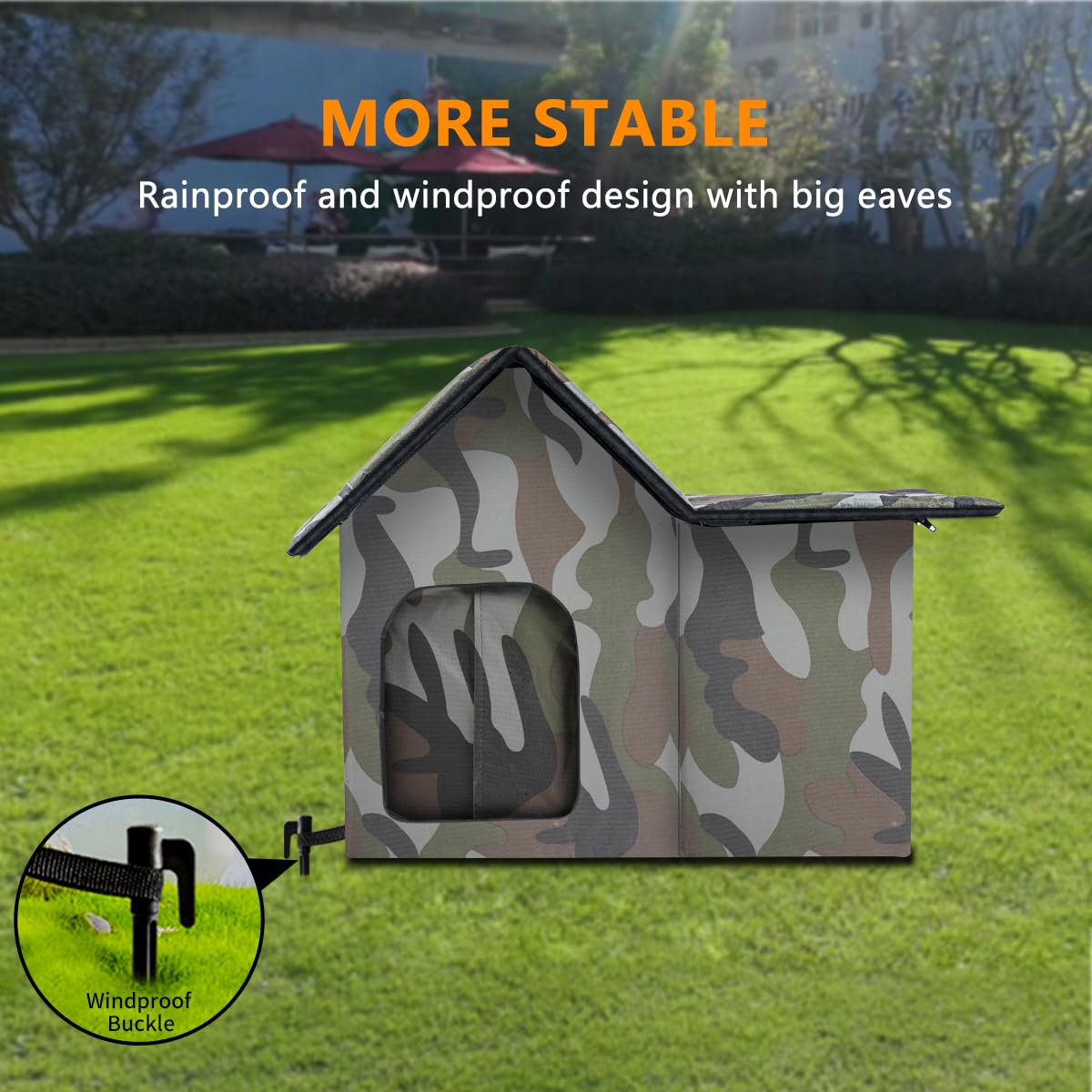 WHDPETS spacious shelter suitable for multiple cats or small dogs