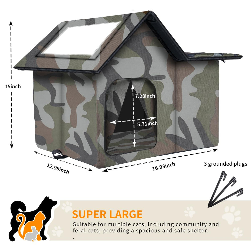 WHDPETS cat house interior with soft mat for comfortable lounge