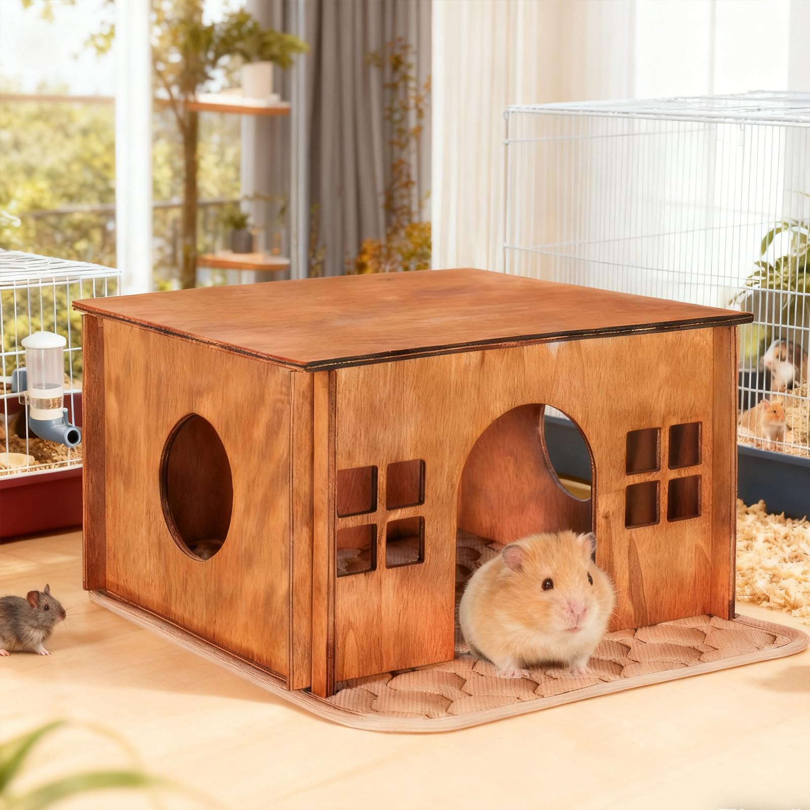 WHEARTED pet habitat with durable construction for lasting use.