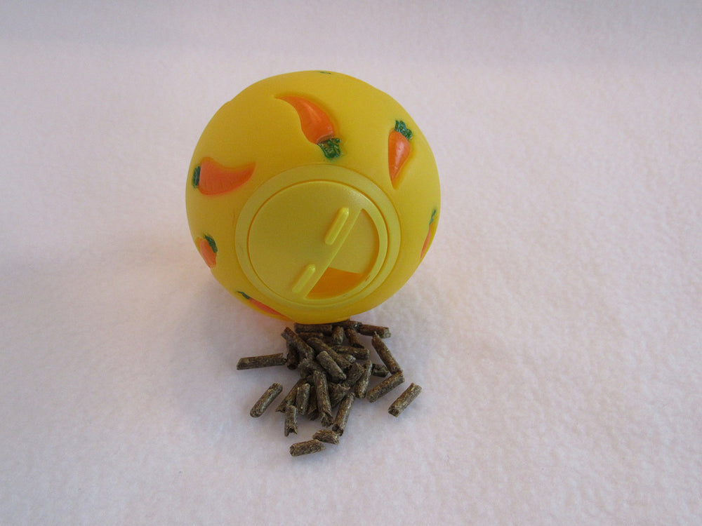 Wheeky Treat Ball boredom-buster illustrates enrichment activity for guinea pigs and rabbits