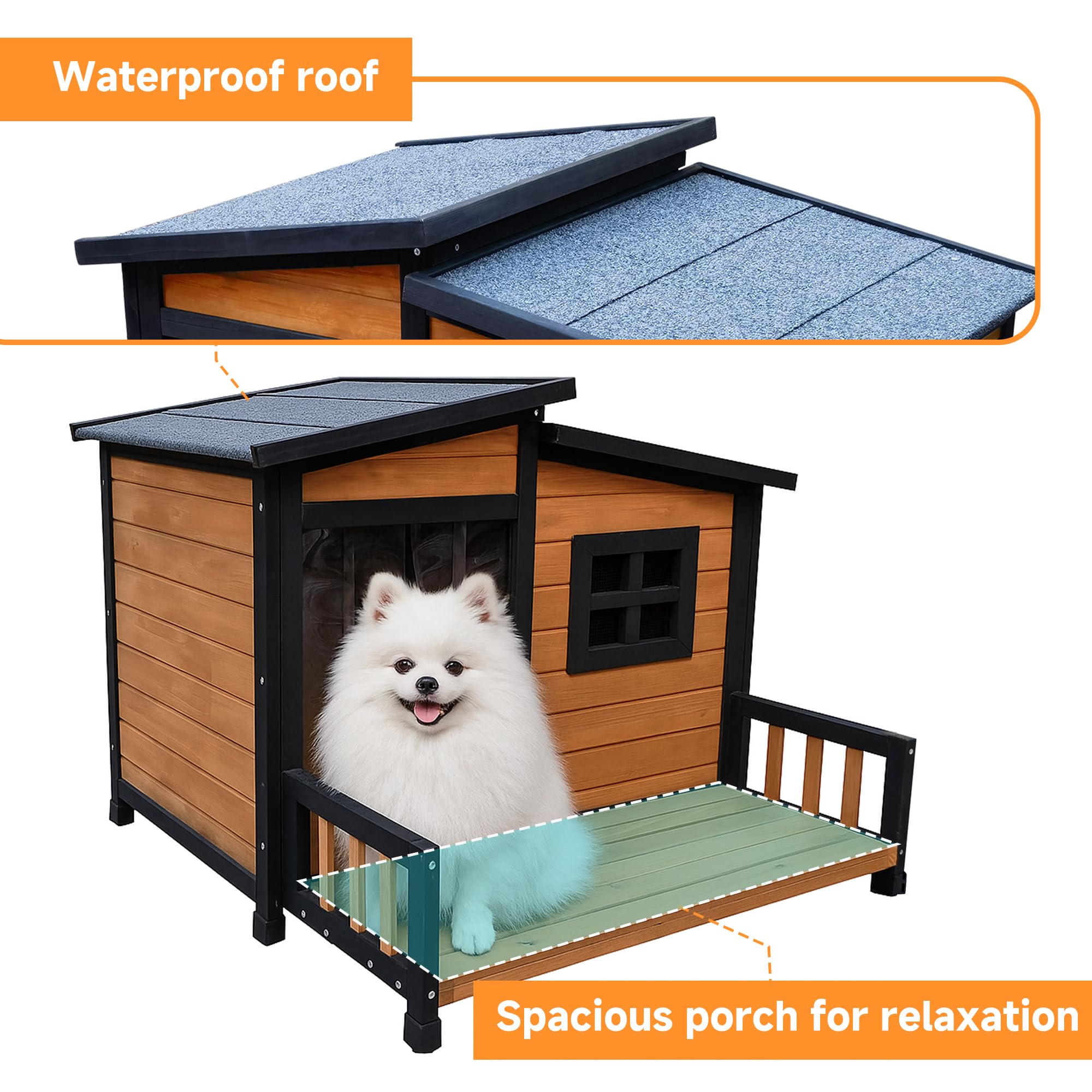 WHEGETED sloped roof sheds rain and reduces water pooling effectively.