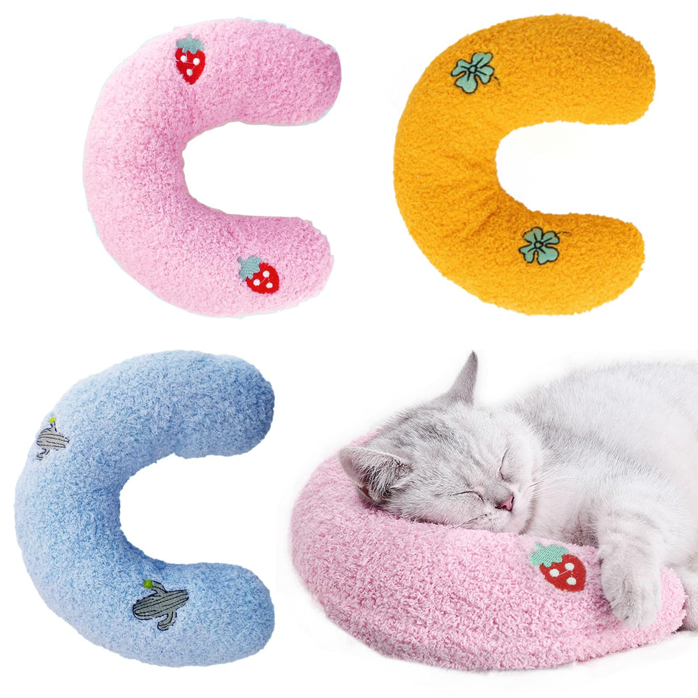Whimsicalfox cat pillow half donut design supports comfy lounging for indoor cats