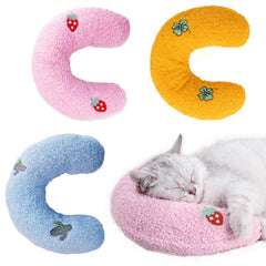 Whimsicalfox cat pillow half donut design supports comfy lounging for indoor cats