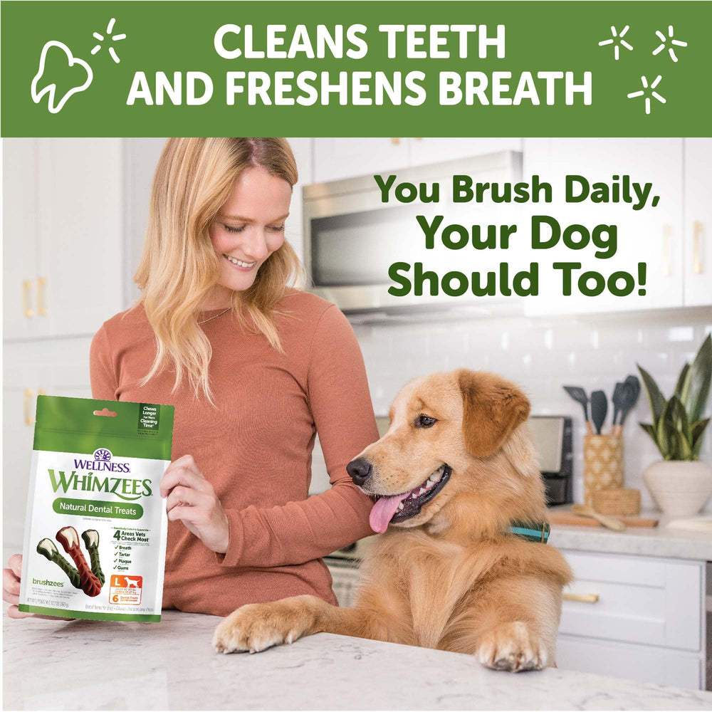Whimzees daily chew supports consistent oral health and freshness.