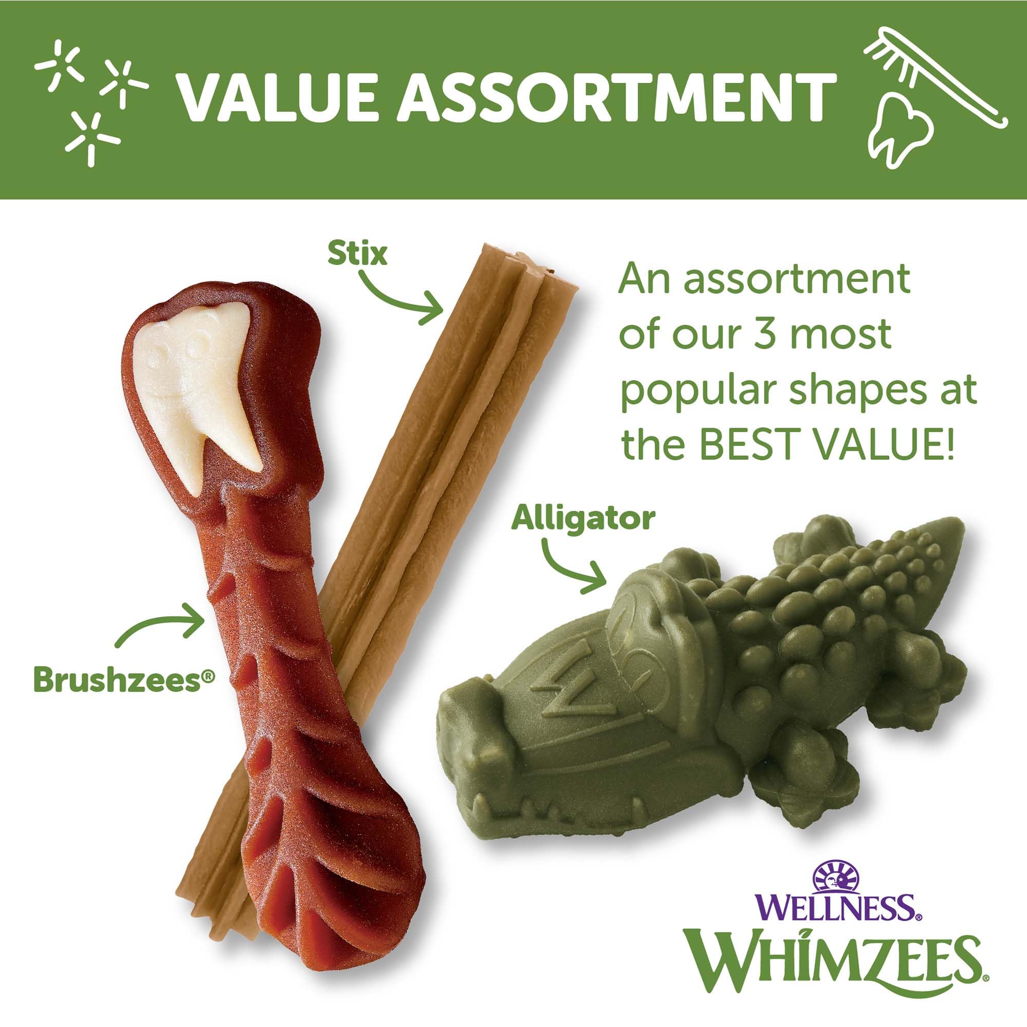 Whimzees natural grain-free treats aid digestion and allergies.