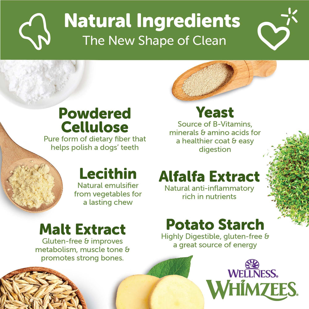 Whimzees textured chew stimulates gums during daily chewing.