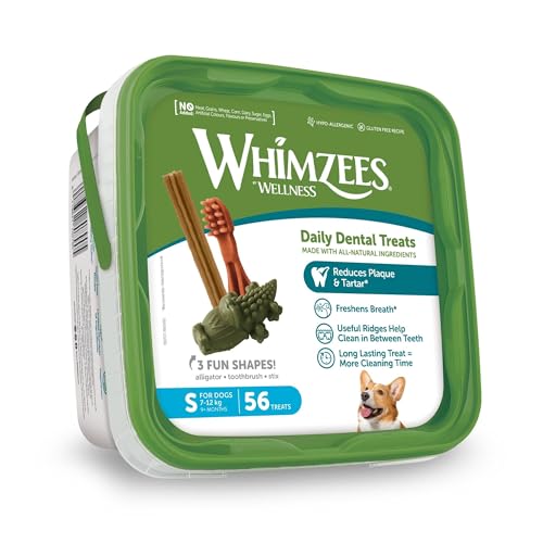 Whimzees toothbrush-shaped chew promotes thorough cleaning during playtime.