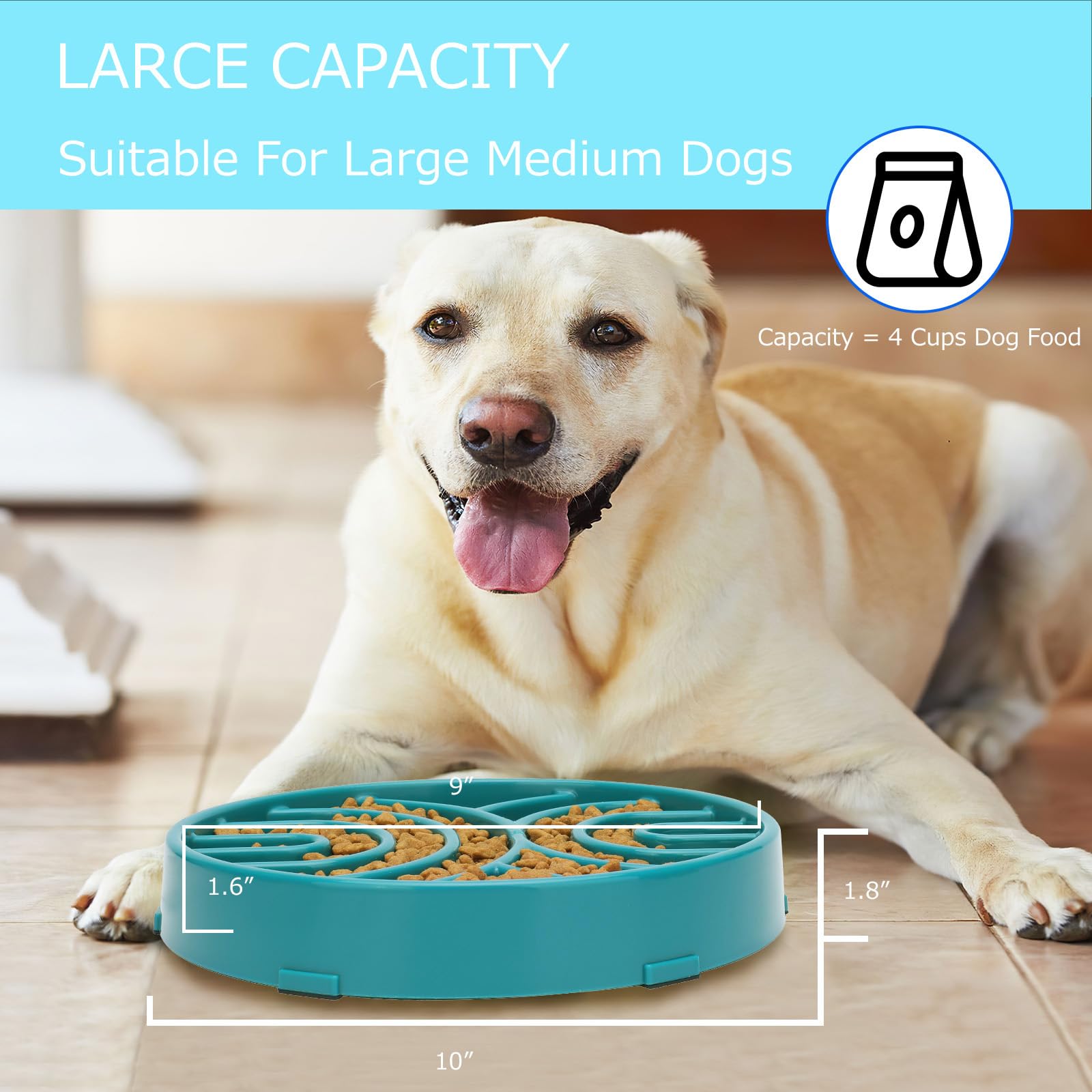 WHIPPY slow feeder bowl for large dogs underlines practical feeding solution