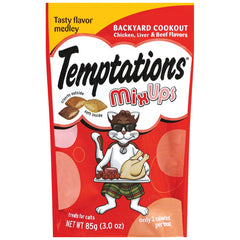 Whiskas Temptation Backyard Cookout treats close-up, BBQ aroma ideal for training rewards.