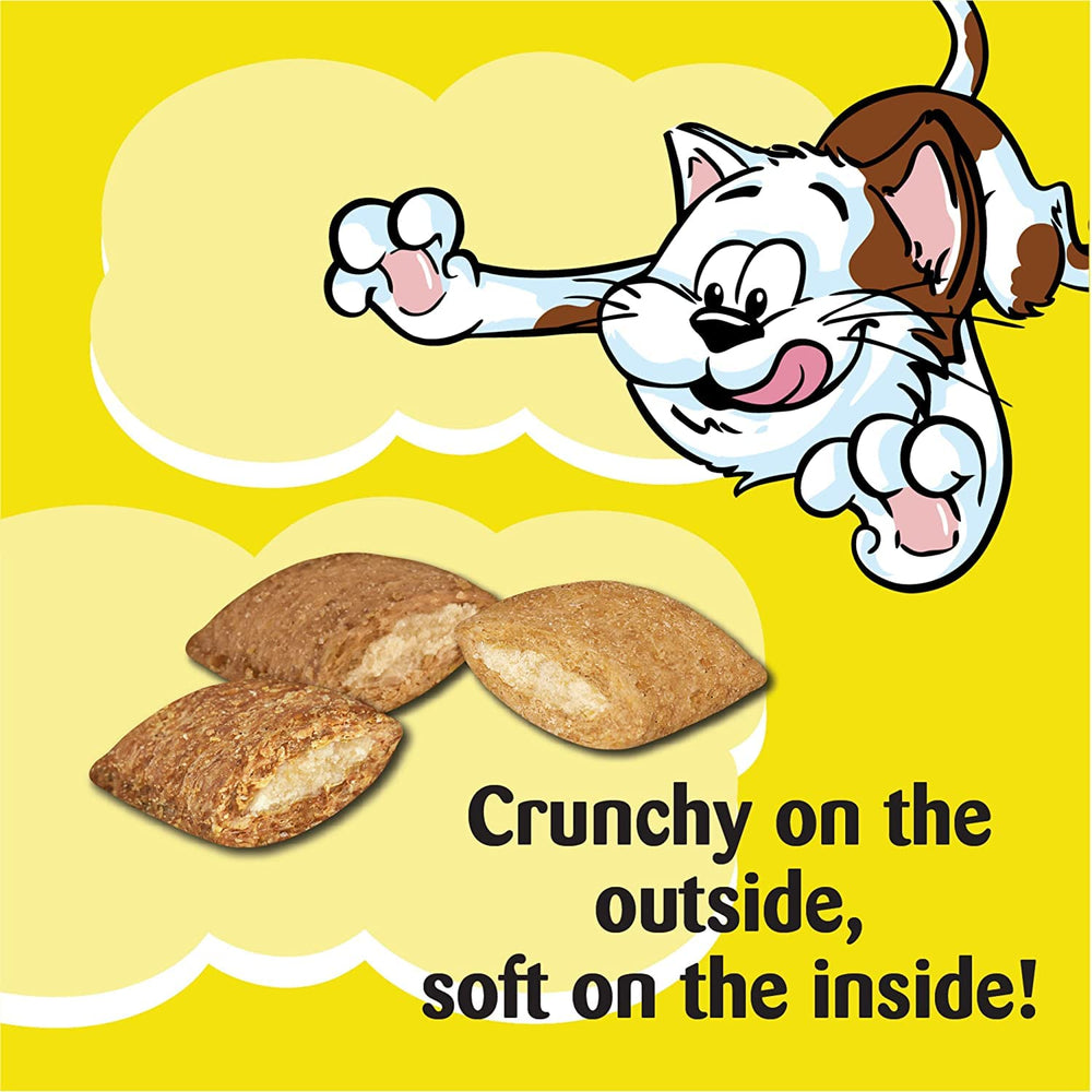 Whiskas Temptations Indoor Care snack time for indoor cats.