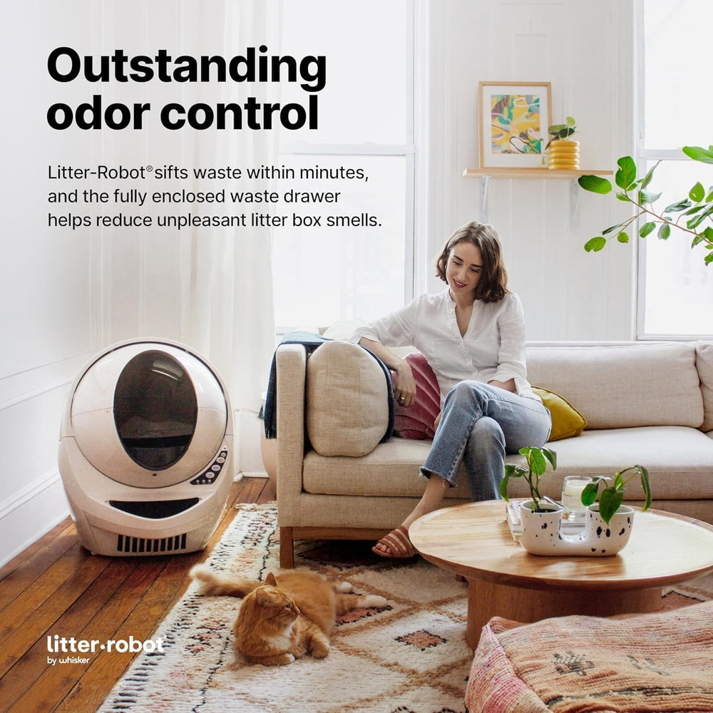 Whisker Litter-Robot 3 carbon filter inserted for odor control in waste drawer