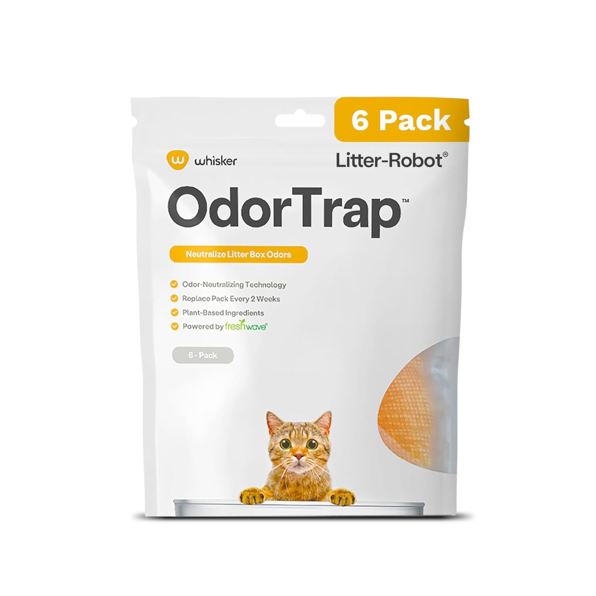 Whisker OdorTrap pack refill for easy odor control in your litter setup.