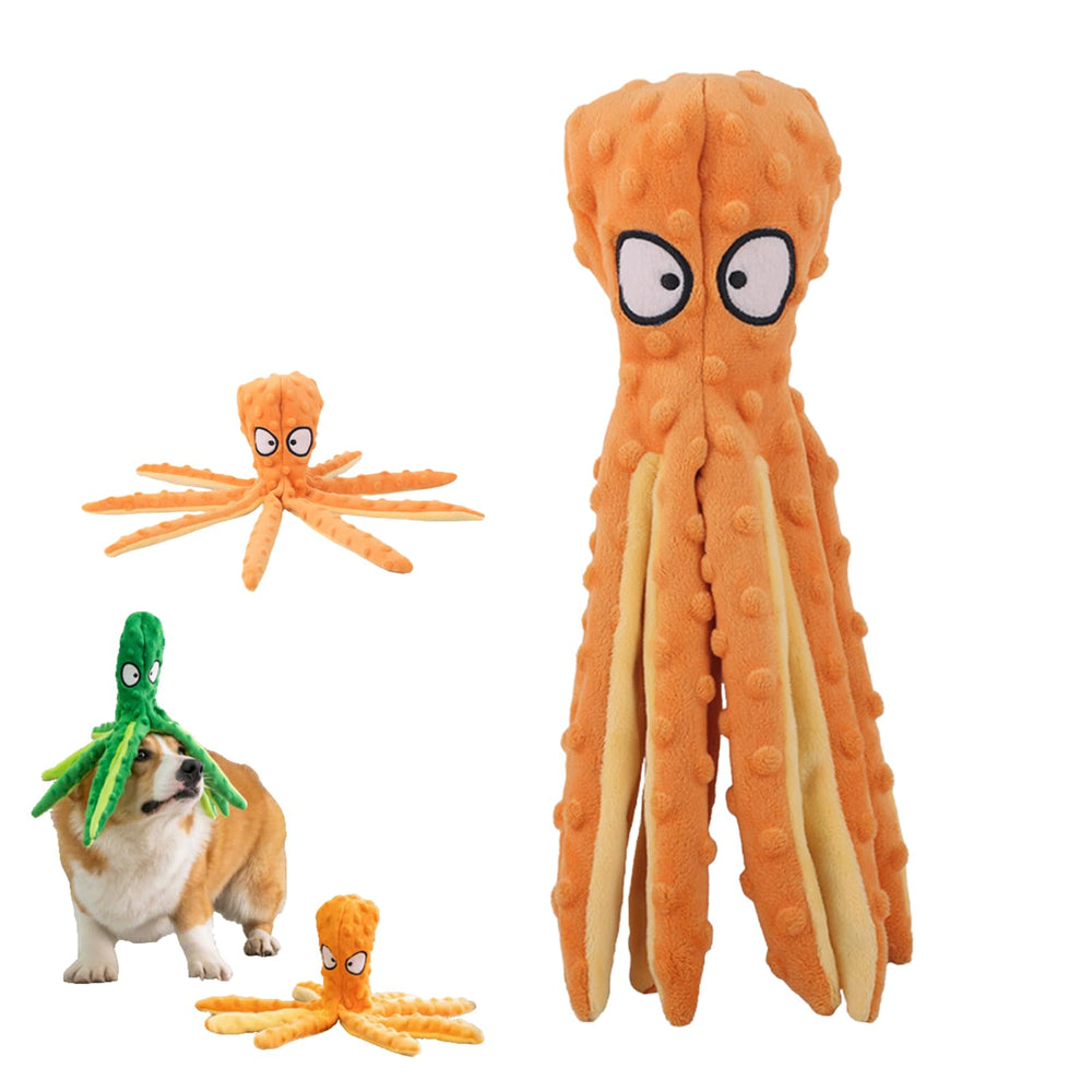 Whiskerspot Octopus Toy with squeaker for engaging play and mental stimulation
