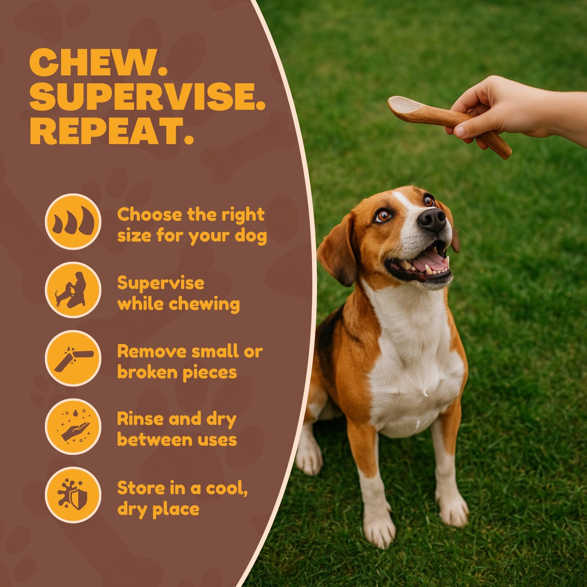 WhiteTail Naturals cruelty-free single-ingredient chew promotes a simple, natural treat.